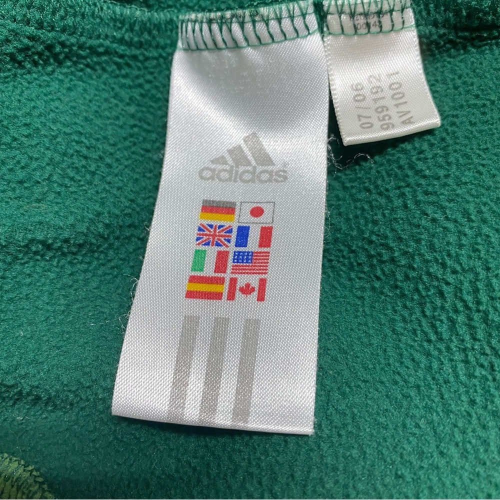 Vintage Y2K Adidas Medium Green & White Zip Up Climawarm Soccer Track Jacket - Picture 13 of 14